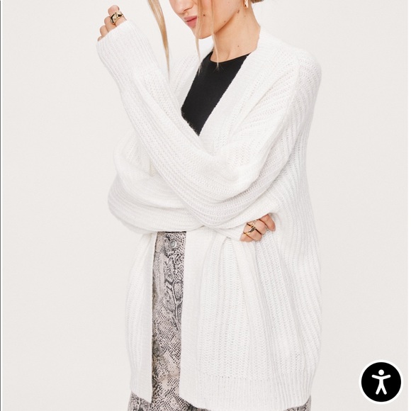 Slouchy Knit Open Front Cardigan - Picture 3 of 4